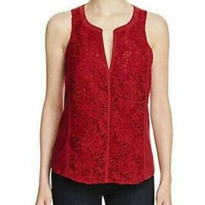 Sanctuary Red Lace Front Tank